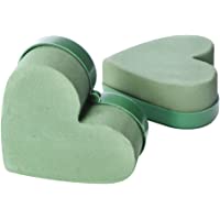 COM-FOUR® compuesto para macetas 2x para arreglos florales en forma de corazón - espuma floral para flores frescas…